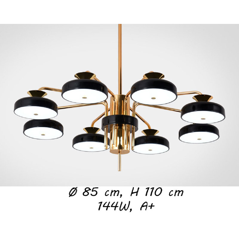 SandpiperCove 8 - Light Unique/Statement LED Chandelier, Black