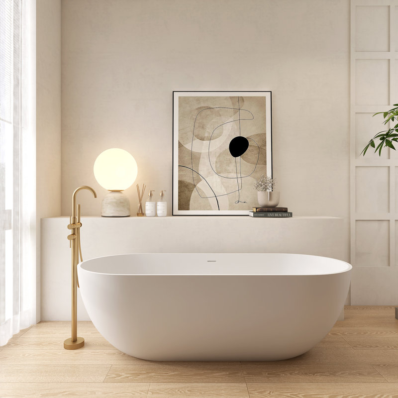 Baignoire autoportante 68,9 po, Blanc