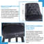 Swivel Upholstered Counter Stool with Metal Frame-1839505544