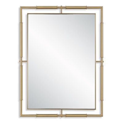 Onur Rectangle Brass Mirror