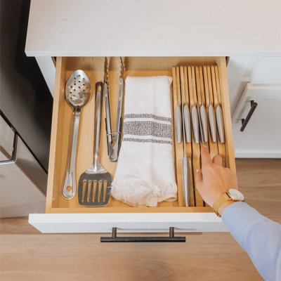 In-Drawer Knife Block Holder, 11 Slots, Bamboo