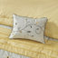 Édredon 7 pièces jaune très grand - serein, tissu brodé, édredon, taies décoratives, coussins décoratifs, jupe de lit, pièce sereine facile à nettoyer et de style moderne, fer à repasser à la machine avec facilité-119105553-119105557