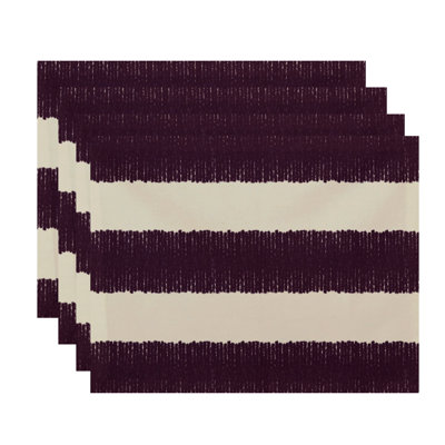 Polyester Striped Rectangle Placemat