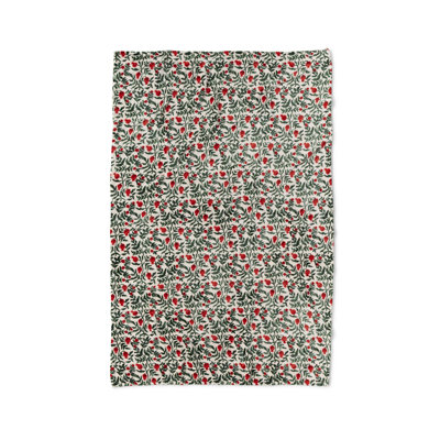 Rifle Paper Co. Christmastide Pomegranate Fleece Blanket