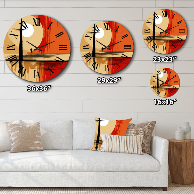 Horloge murale pleine lune célébration de la solitude, Grand