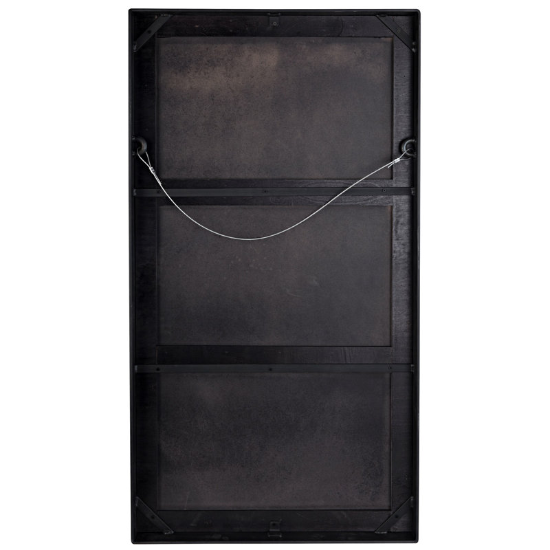 Flat Metal Beveled Wall Mirror, 72" x 36"