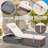 Latitude Run® Outdoor Chaise Lounge Chair Set, PE Wicker Patio Reclining Lounge Chairs with Adjustable Backrest and Sidetable, Sunbathing Pool Lounger with Cushions, Head Pillows for Poolside, Courtyard, Garden, Deck-926952108-915801219