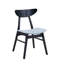 Ensemble de 2 chaises de salle à manger en bois, chaises d'appoint de cuisine rembourrées, chaises de cuisine à structure en bois-327922388