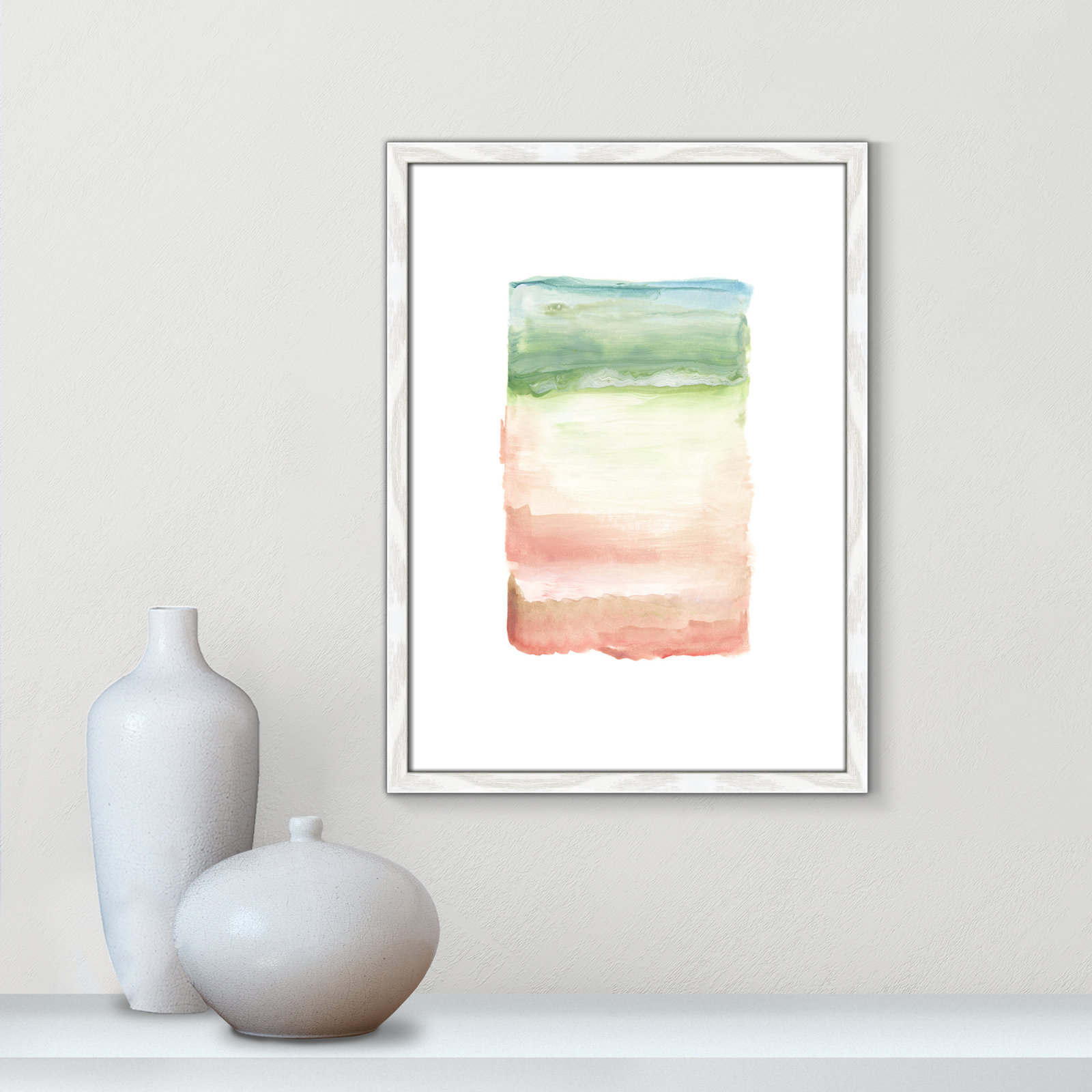 Nabi "Skye I" Print, 23" H x 17" W x 0.75" D, White Framed Paper