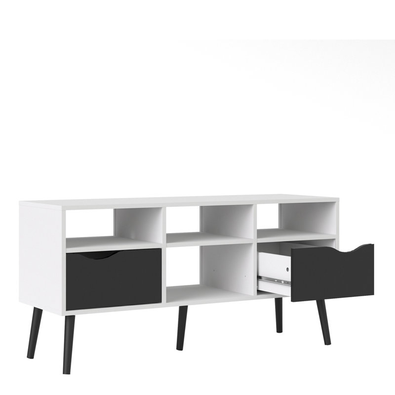 Havana TV Stand for TVs up to 50", White/Black