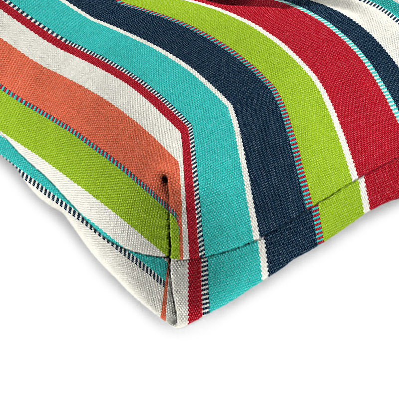 Outdoor Wicker Seat Cushion, Carousel Confetti Polyester