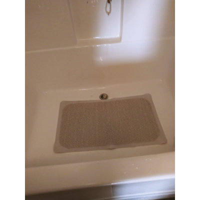 Loofah Non-Slip Bath Mat For Tub - Ivory | Spa-Inspired Comfort, Quick-Drying, Secure Suction Cups | Exfoliating Shower Mat For A Luxurious And Safe Bathing Experience