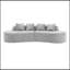 Canapé modulaire en velours avec 4 coussins-126592483