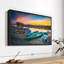 Vieux bateaux par le rivage, reproduction sur toile-414672389