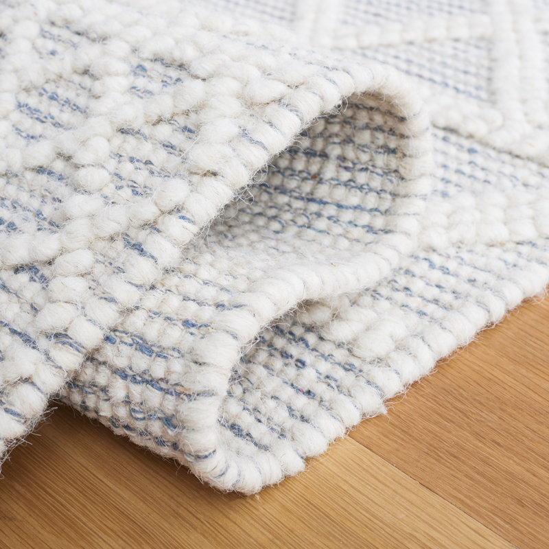 Tapis en laine et coton tissé à la main jacques Southwestern , Carré 6 pi