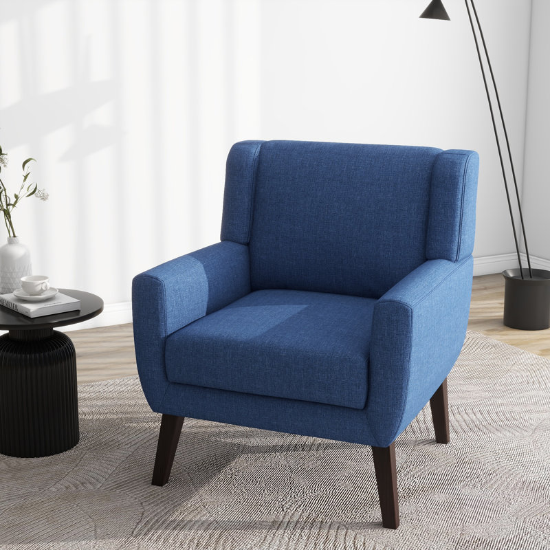 Jaqueze 73.7Cm Wide Armchair, Blue Polyester Blend