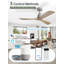 Ventilateur de plafond en bois massif intelligent à 3 pales de 52 po Kemp sans lumière, nickel sable et beige-11215660