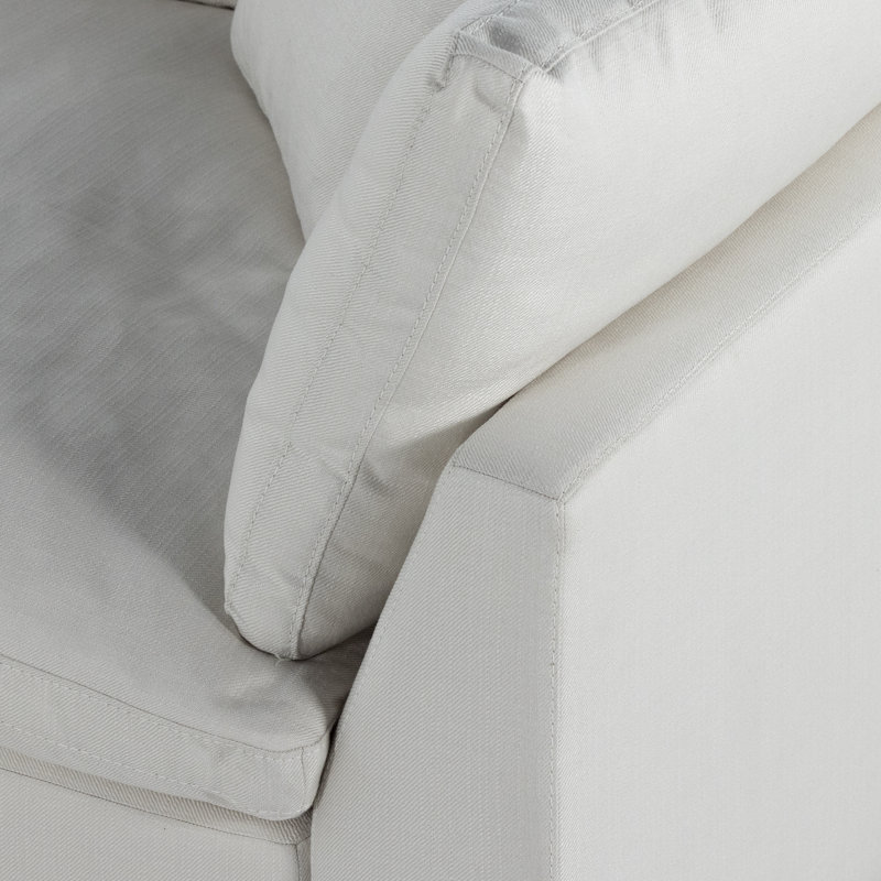 Stevie Modular Sectional, Cream Polyester