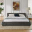 Queen Size Upholstered Design Bed Frame With Chenille Fabric With Pleated Design,Grounded Queen Size Platform Bed Frame With Headboard And Solid Frame. With No Box Spring Needed Feature-Grey-1723017180