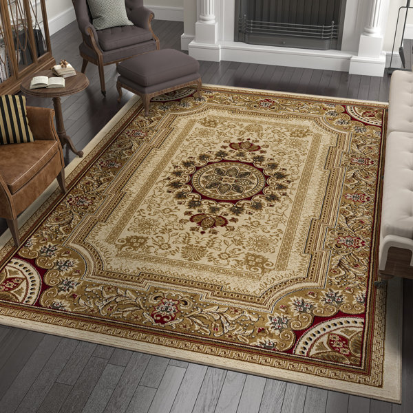 Unique Loom Angelica Collection Bone/Beige Rug