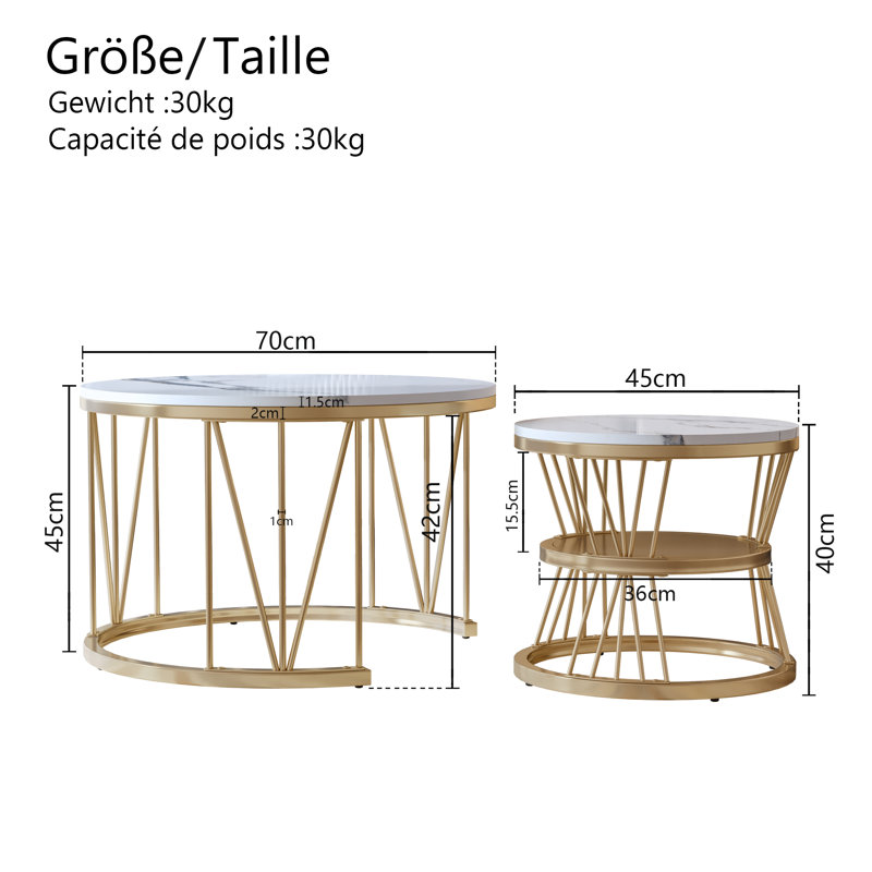 Coffee Table, Gold