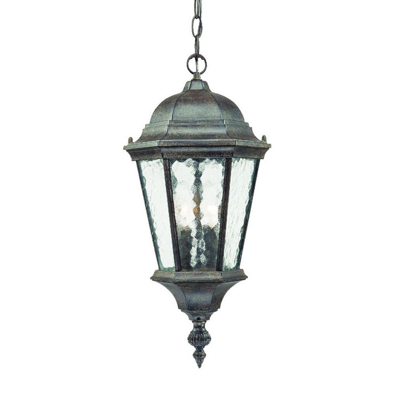 Luminaire suspendu à deux lumières, Noir antique