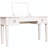 Mirrored Vanity Table For Bedroom - Makeup Desk With 2 Smooth-gliding Drawers Crystal Metal Drawer Pulls Dressing Mirror Easy Surface And Materials