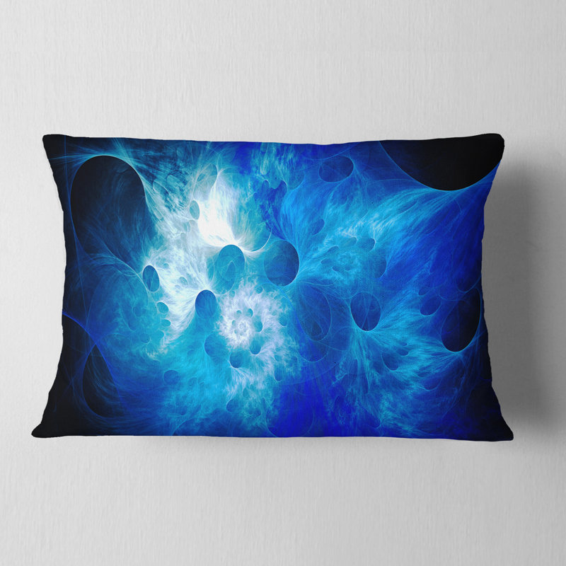 Coussin lombaire en fumée floral fractal