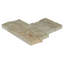 Carreau d'angle mural en pierre naturelle à face clivée Stonecrest Casella Cream 4,5 po x 9 po-44712820