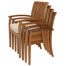 Fleur Wood Outdoor Stacking Dining Armchair with Cushion