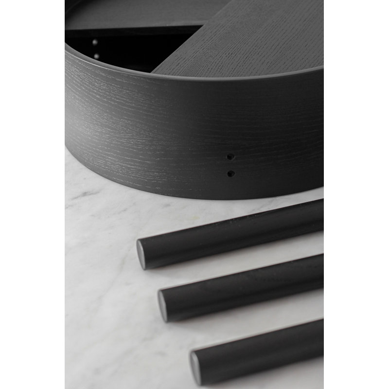 Arc Coffe Table, 15" H x 35" L x 35" W, Black