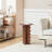 Dianella Solid Wood End Table with Scalloped Legs-1802110263