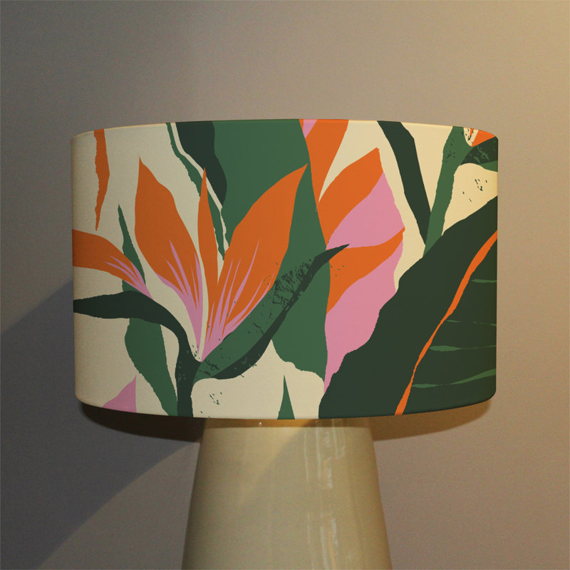 25cm H Canvas Drum Pendant Shade ( Clip On )