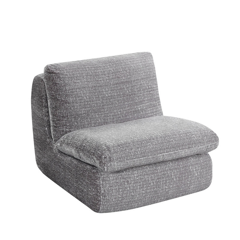 Fauteuil Liyasi, Velours côtelé gris