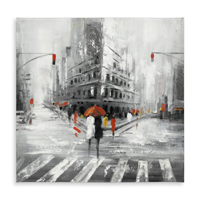 Gray Indoor/Outdoor Tablecloth - Greyish Flatiron Building Decor