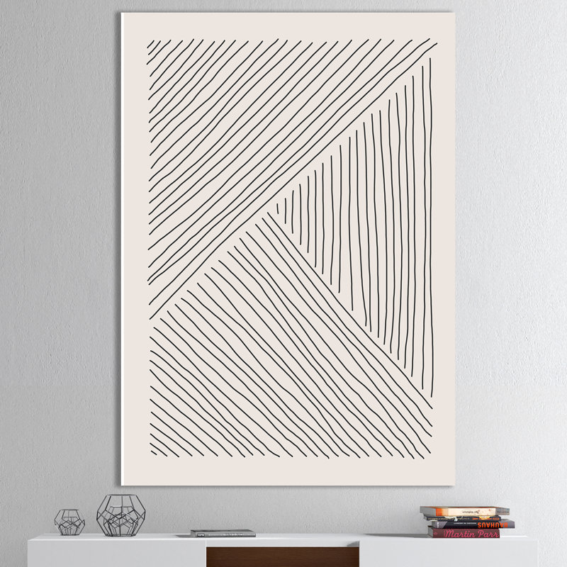 Minimal Geometric Lines II - impression sur toile tendue, H 32 po x l 24 po x P 1 po