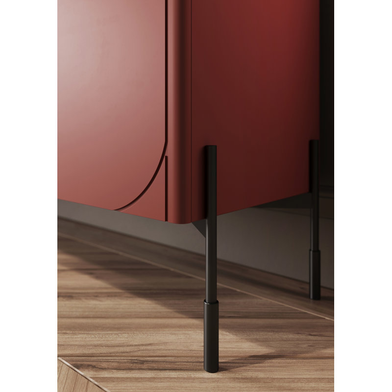 Arnasia Display Cabinet, Burgundy
