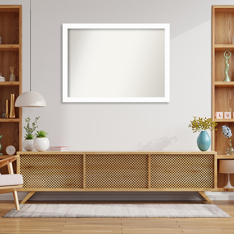 Miroir mural Jillissa, Blanc, Rectangle, 32,5 po x 43,5 po