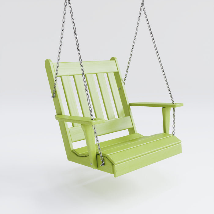 Balancelle en plastique recyclé Brainard, Lime tropicale
