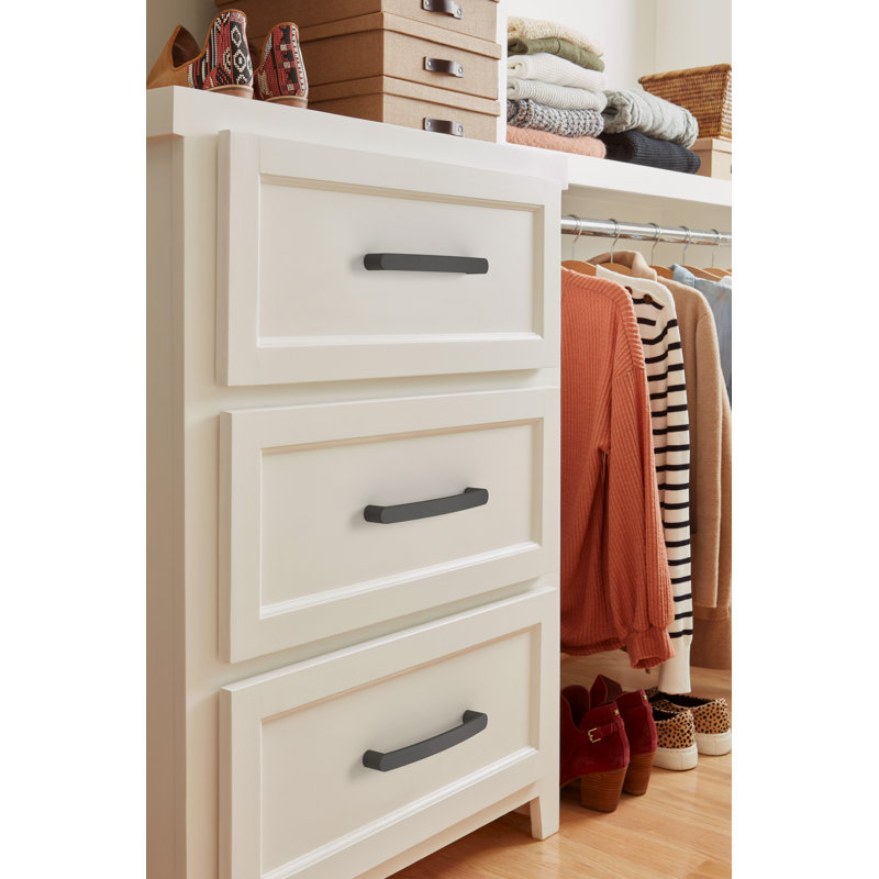 Poignée d'armoire de centre à centre Rift - paquet de 10, 5 1/16", Noir mat
