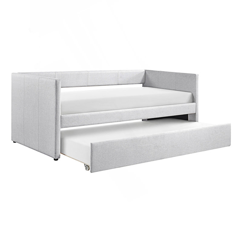 1Pc Daybed With Trundle, Twin Daybed, Day Bed, Gray