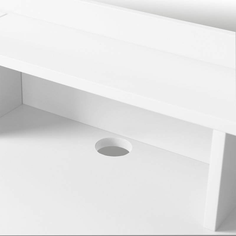 Brynlee Solid Wood Writing Desk, White
