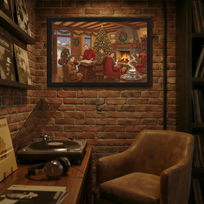 Christmas Cozy Christmas Gathering In Rustic Cabin