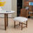 Brown&White Solid back side Chair(Set of 2)