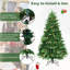 Arbre de Noël artificiel pin vert 8 pi avec 600 lumières claires / blanches-673195351