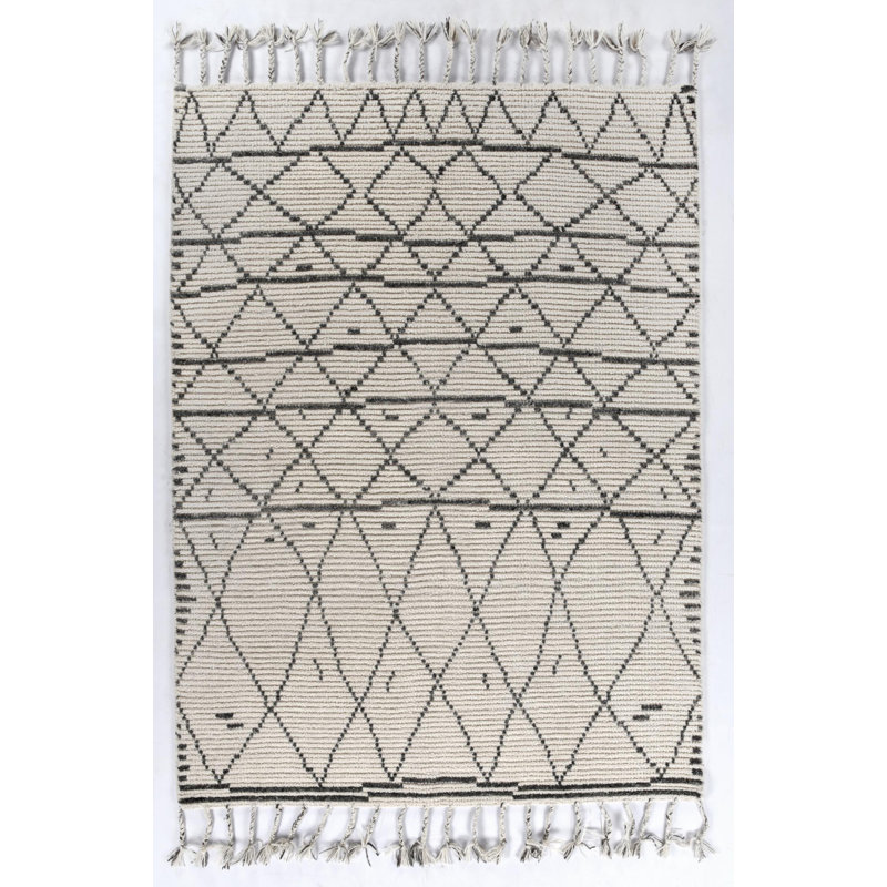 Vintage Geometric Hand Woven Area Rug, Rectangular 160 x 230cm