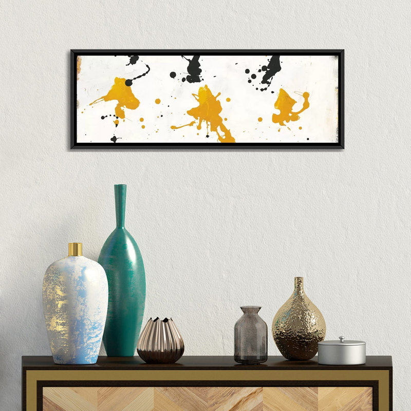 Reproduction d'art sur toile tendue, H 12 po x l 36 po x P 1,5 po, Toile avec cadre noir