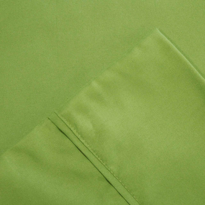 Microfiber Sheet Set, Full Sheet Set + Fitted Sheet + 2 Pillowcases, Greenery