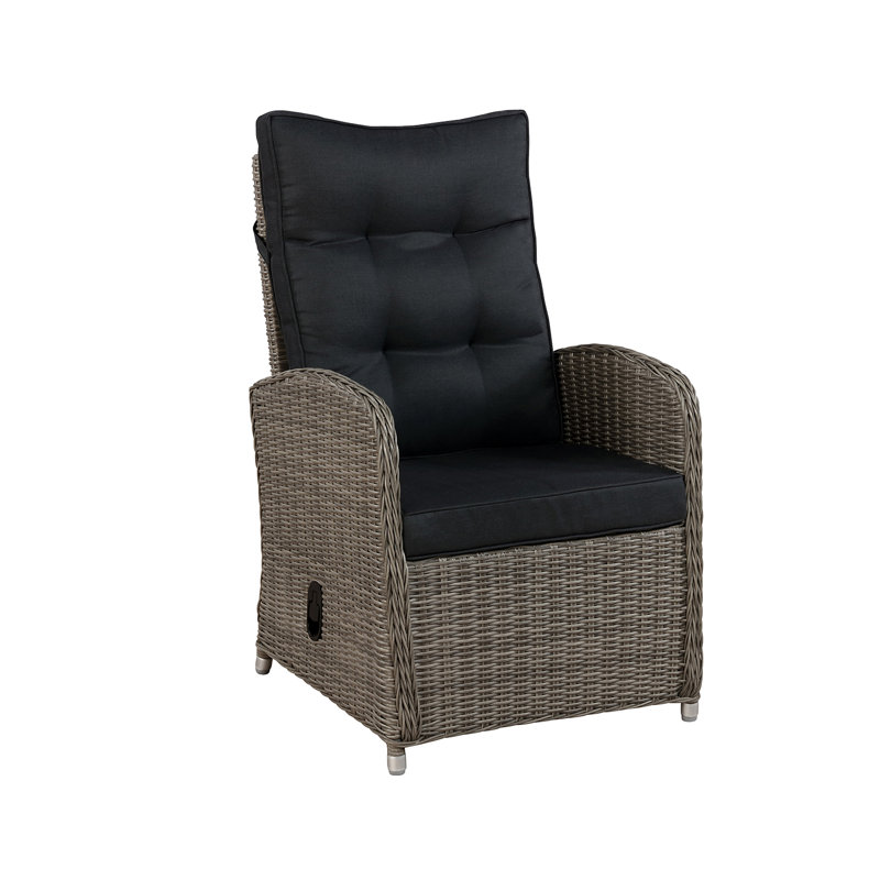 Wicker Outdoor Lounge Chair with Ottoman