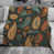 Bleu / motif cachemire brun